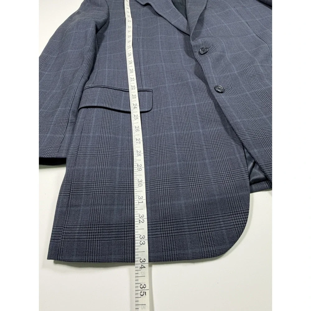 Jos. A. Bank Blue Glen Plaid Blazer Jacket Sports Coat Men's 46L Wool